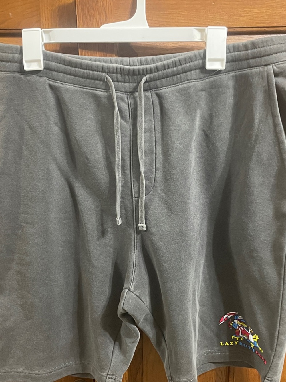 Lazy Butt  Club Gray Drawstring Shorts Sz.2X custom made